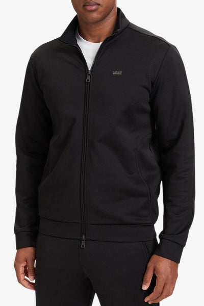 emporio armani ea7 Felpa Full Zip Lux Identity In Jersey Elasticizzato Nero Uomo
