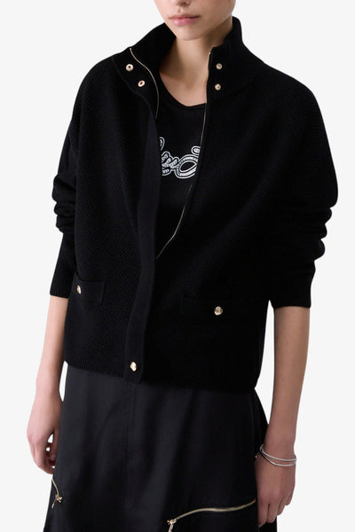 liu jo Giacca In Maglia Full Zip Nero Donna, foto 1