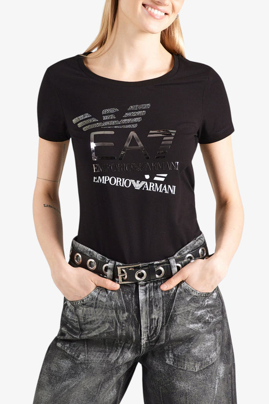 T-Shirt Maniche Corte Multi Logo Series-emporio armani ea7-Nero-Special_-7w000977 af10373 uc001-1  
