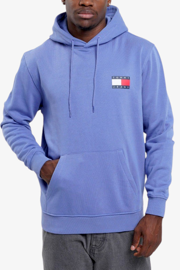 tommy jeans Felpa Con Cappuccio Logo Bandiera Blu Uomo, foto 1