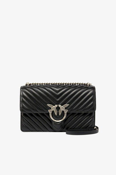 pinko Borsa A Tracolla Media Love Bag One Chevron Nero Donna