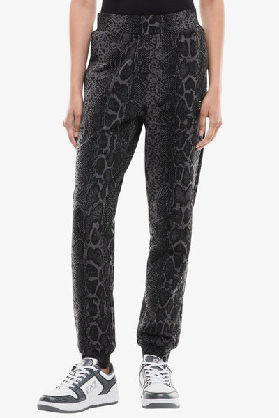 emporio armani ea7 Pantaloni Graphic Series Stampa Pitonata Grigio Donna, foto 1