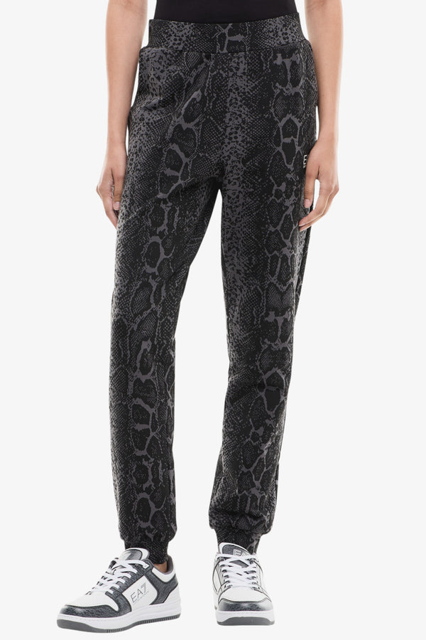 emporio armani ea7 Pantaloni Graphic Series Stampa Pitonata Grigio Donna, foto 1