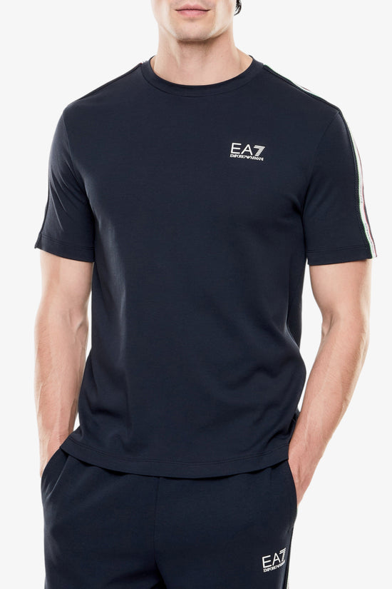  T-Shirt Maniche Corte Con Bande Logo Italian Spirit emporio armani ea7 
