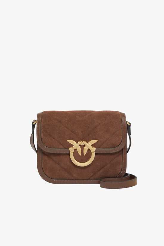  Borsa A Tracolla Piccola Mini Love Bag Box In Pelle Scamosciata pinko 