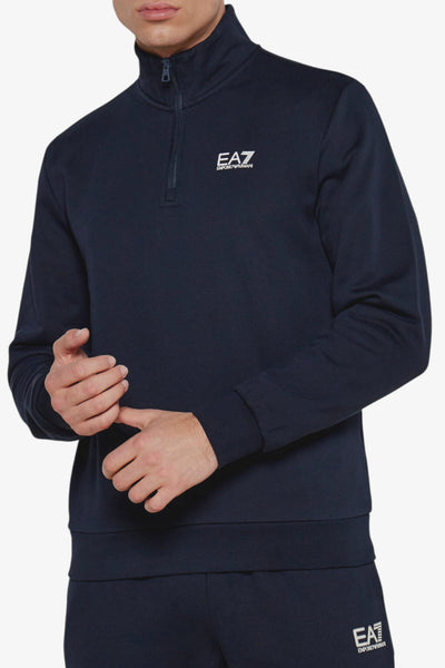 emporio armani ea7 Felpa 1/2 Zip Core Identity Blu Uomo, foto 1