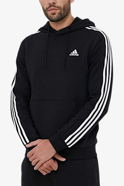 adidas performance Felpa Con Cappuccio Essentials 3-Stripes Nero Uomo