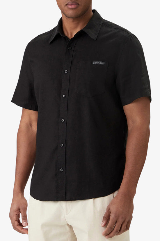  Camicia Maniche Corte In Misto Lino-calvin klein jeans-Nero-Special_-Lv04rf120g ub1-1  
