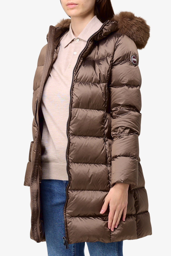  Piumino Full Zip Con Cappuccio Bordo Eco Pelliccia colmar 