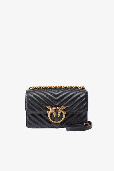 pinko Borsa A Tracolla Mini Love Bag One Chevron Nero Donna