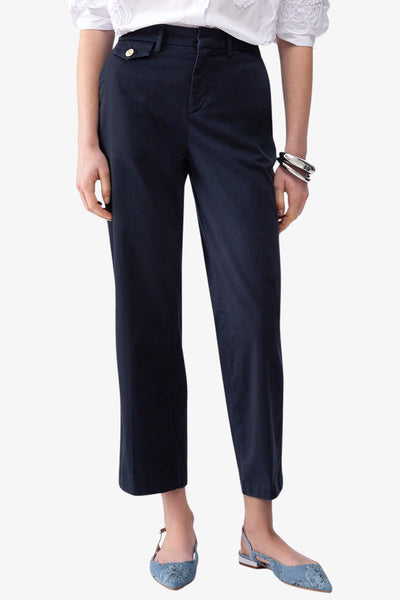 liu jo Pantaloni Chino Con Patte Blu Donna