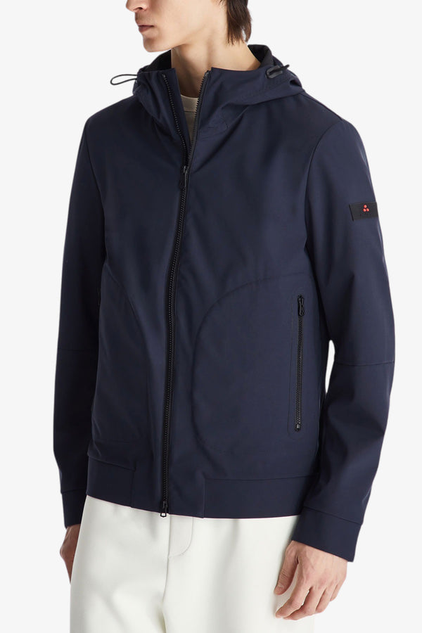 peuterey Giacca Full Zip Con Cappuccio Antivento Svalbard SRT 01 Blu Uomo, foto 1