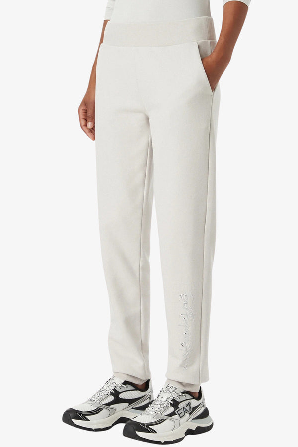 emporio armani ea7 Pantaloni Logo Series Con Borchie Grigio Donna, foto 1