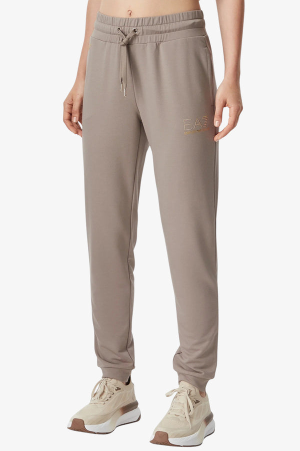 emporio armani ea7 Pantaloni Stretch Evolution Logo Borchiette Beige Donna, foto 1