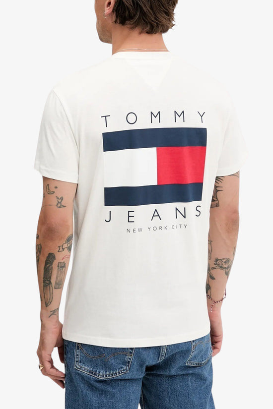  T-Shirt Maniche Corte Big Logo Bandiera Sul Retro tommy jeans 