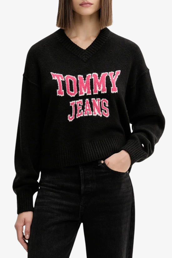  Maglione Varsity Con Scollo A V tommy jeans 