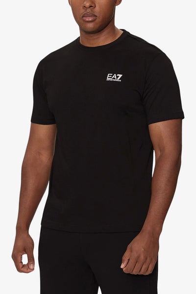 emporio armani ea7 T-Shirt Maniche Corte Elasticizzata In Cotone Pima Core Identity Nero Uomo