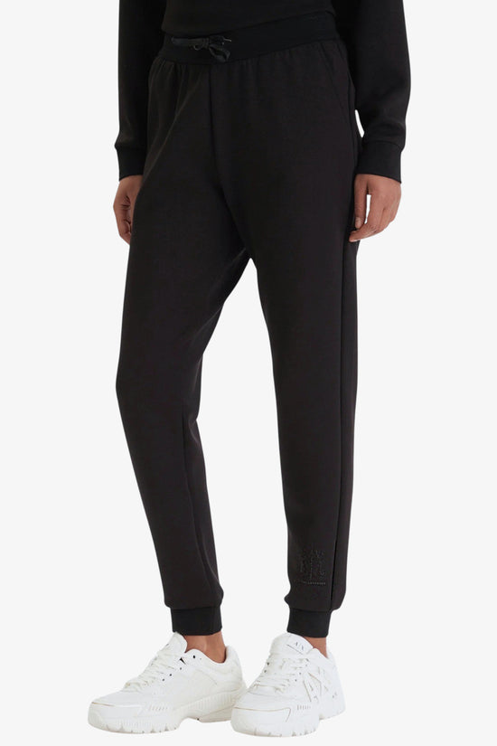  Pantaloni Icon In Scuba Di Viscosa Con Logo Glitter armani exchange 