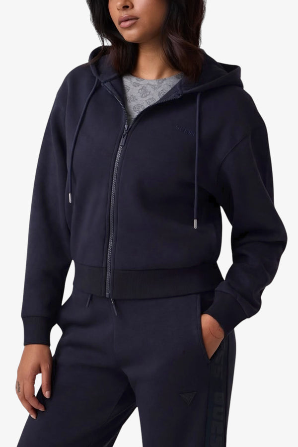 guess Felpa Full Zip Con Cappuccio Brianna Blu Donna, foto 1