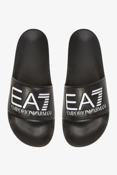 emporio armani ea7 Ciabatte Con Fascia E Big Logo Nero Unisex, foto 1
