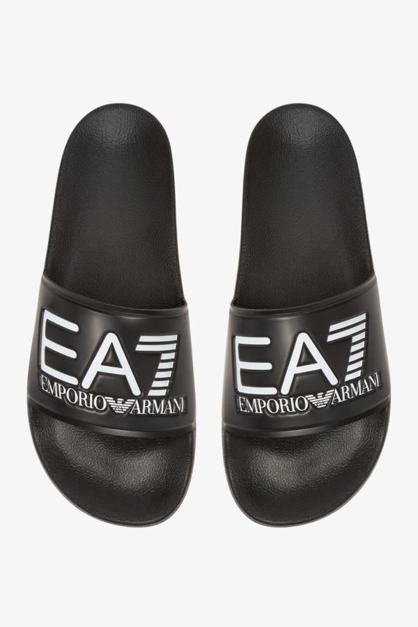 emporio armani ea7 Ciabatte Con Fascia E Big Logo Nero Unisex, foto 1
