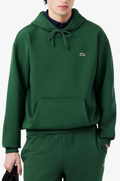 lacoste Felpa Con Cappuccio Logo Piccolo Ricamato Verde Uomo