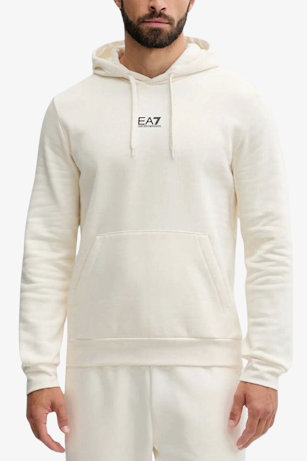 emporio armani ea7 Felpa Con Cappuccio Core Identity Bianco Uomo, foto 1