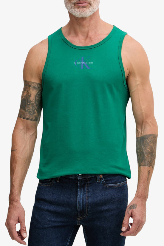  Canotta Con Logo Monograma-calvin klein jeans-Verde-Special_-Lv04rf850g l4g-1  