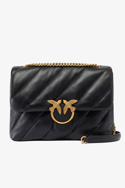 pinko Borsa A Tracolla Big Love Bag Puff Maxi Quilt Nero Donna