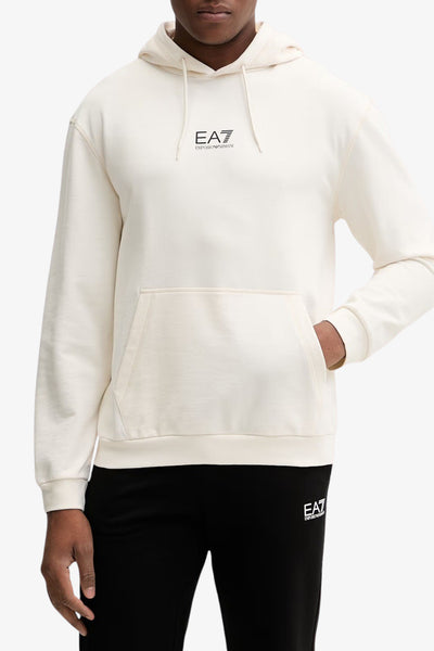 emporio armani ea7 Felpa Con Cappuccio Core Identity Bianco Uomo, foto 1