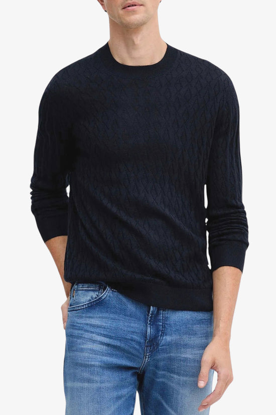  Maglione Girocollo In Misto Lana Logo AX All-Over armani exchange 
