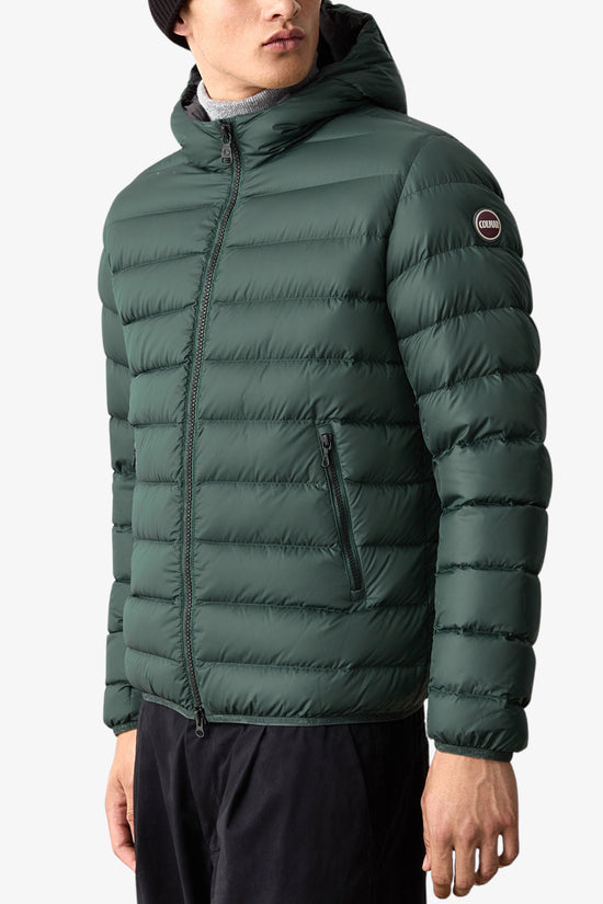 Colmar Piumino Full Zip Con Cappuccio Verde Uomo MOUD