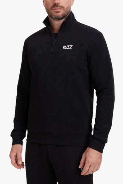 emporio armani ea7 Felpa 1/2 Zip Core Identity Nero Uomo, foto 1