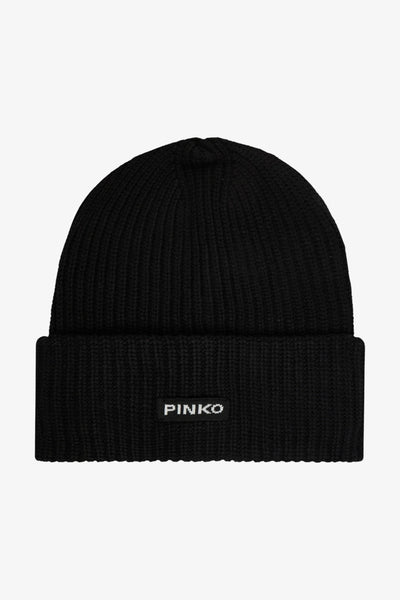 pinko Berretto Con Risvolto Nero Donna, foto 1