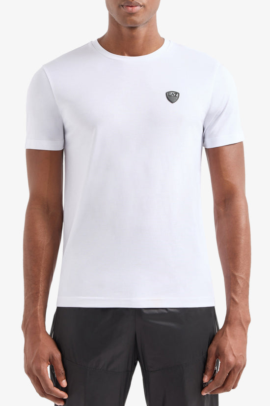  T-Shirt Maniche Corte Premium Shield In Misto Viscosa Stretch emporio armani ea7 