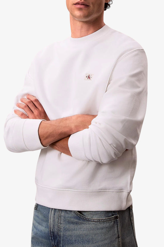  Felpa Girocollo Monologo-calvin klein jeans-Bianco-Special_-Lv04rc273g yaf-1  