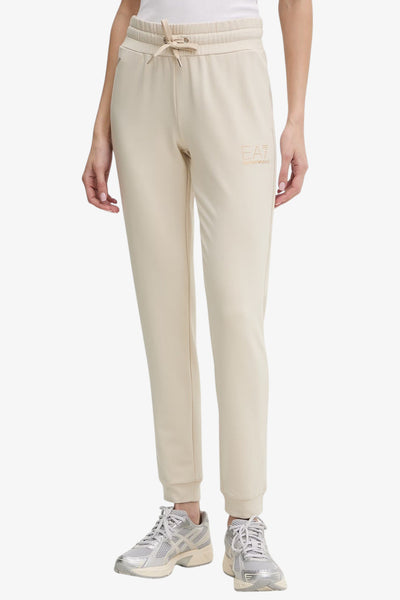 emporio armani ea7 Pantaloni Stretch Evolution Logo Borchiette Beige Donna