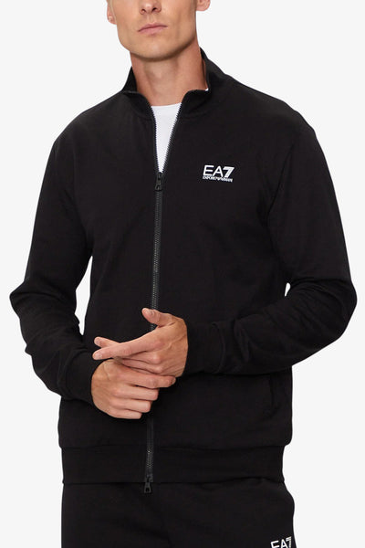 emporio armani ea7 Felpa Full Zip Core Identity Nero Uomo, foto 1
