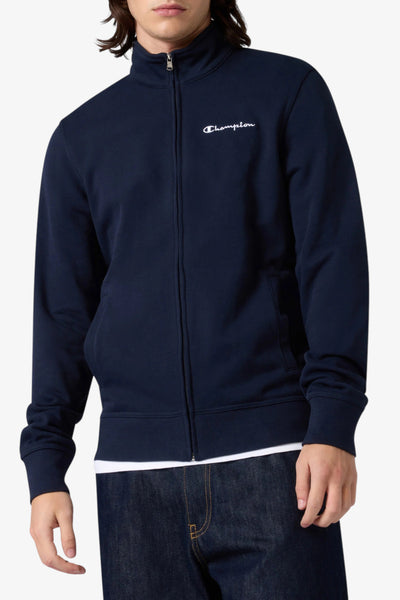 champion Felpa Full Zip Logo Piccolo Ricamato Blu Uomo, foto 1