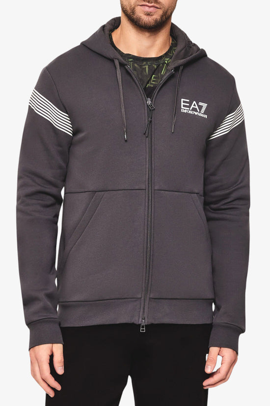  Felpa Full Zip Con Cappuccio 7 Lines emporio armani ea7 