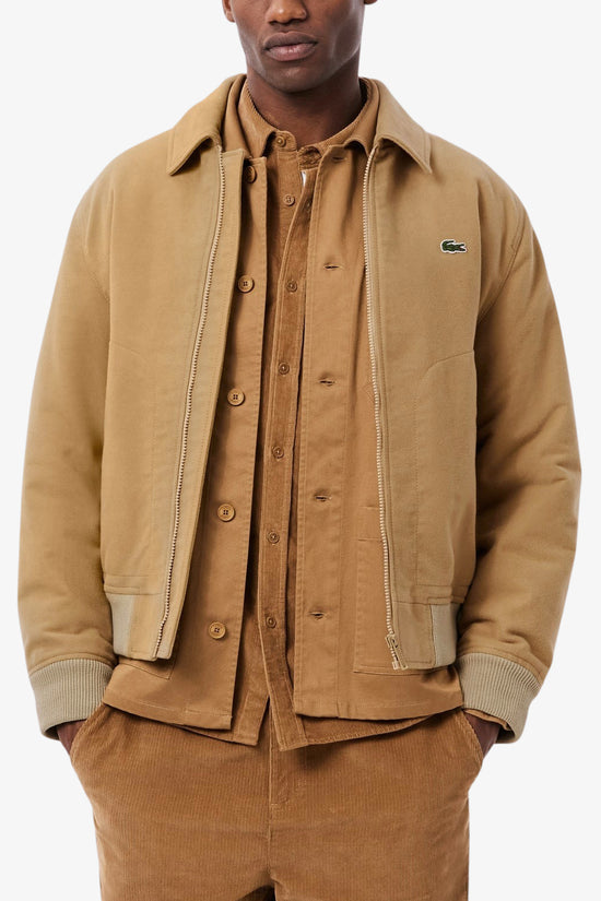  Giaccha Full Zip Imbottita In Fustagno lacoste 