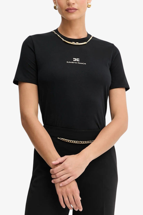  T-Shirt Maniche Corte Con Collana elisabetta franchi 