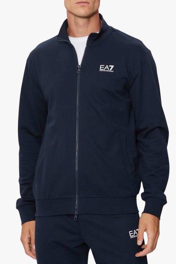 emporio armani ea7 Felpa Full Zip Core Identity Blu Uomo, foto 1