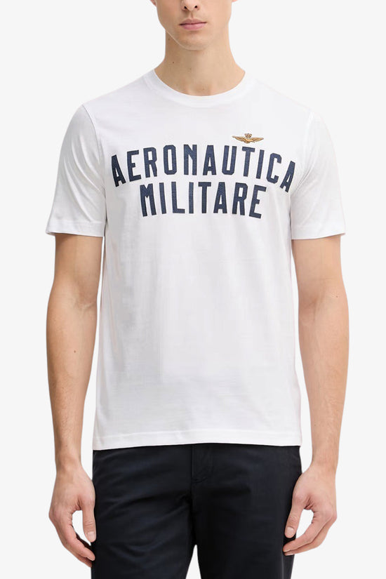  T-Shirt Maniche Corte Con Logo In Feltro aeronautica militare 