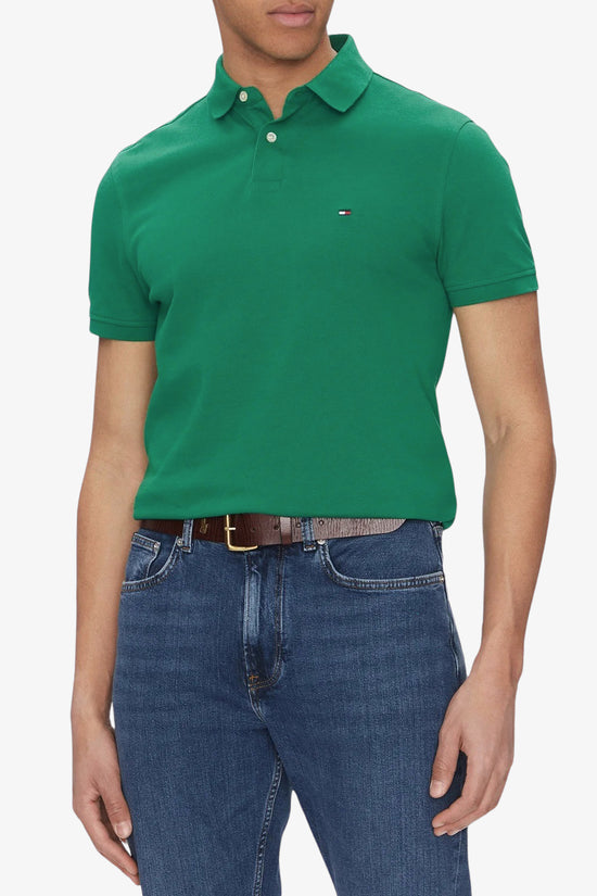  Polo Maniche Corte 1985 In Piqué Con Logo Bandierina Ricamato-tommy hilfiger-Verde-Special_-Mw0mw17770 rbn-1  