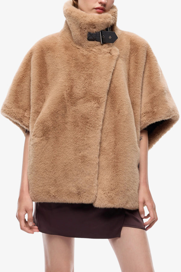 pinko Cappa In Eco Pelliccia New Comodino Beige Donna, foto 1