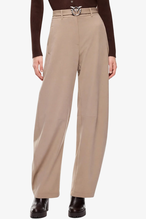 pinko Pantaloni Con Cintura New Lexy Beige Donna, foto 1