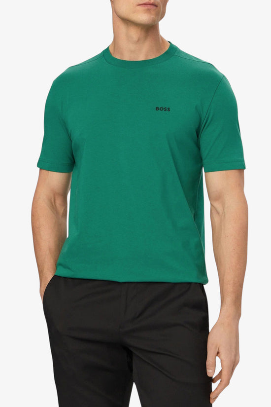  T-Shirt Maniche Corte Elasticizzata Piccolo Logo Gommato boss 