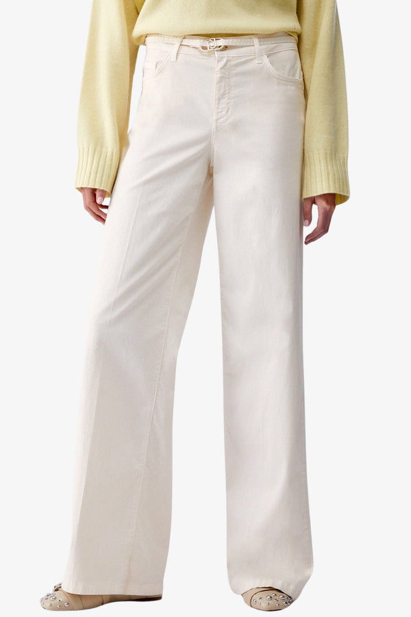 liu jo Pantaloni Flare Con Cintura Bianco Donna, foto 1