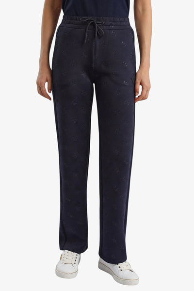 guess Pantaloni In Tessuto Scuba Logo 4G All-Over Calista Blu Donna, foto 1
